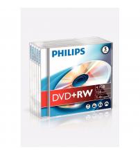 Philips PHIDVDPRW5JC DVD+RW 4.7GB 4x (Jewel Case Pack of 5)