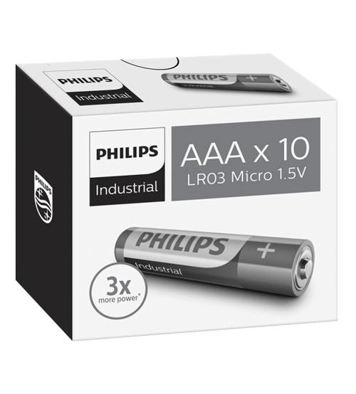 Philips S12935 AAA Industrial Alkaline Batteries (Pack of 10)