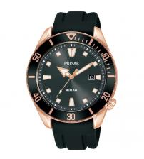 Pulsar PG8312X1 Mens Divers Inspired Sports Watch Rose Gold 100M