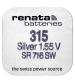 Renata 315 Coin Cell Watch Battery SR716SW
