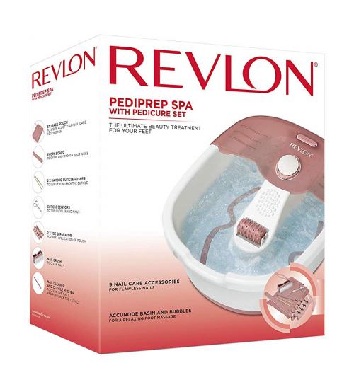 Revlon RVFB7021PUK2 High Quality Pediprep Foot Spa Including 9 Pieces Nail Care Set