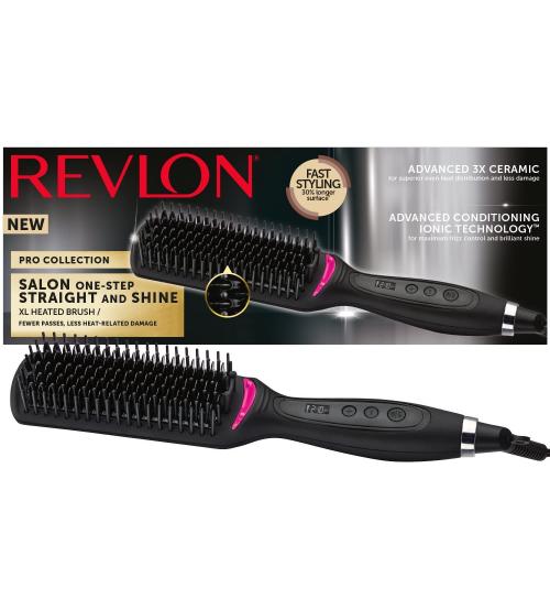 Revlon RVST2168UK1 One-Step Straight & Shine Heated Hair Brush - X-Large