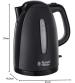 Russell Hobbs 21271 High Quality Texture Plastic 1.7 Litre Kettle 3000W - Black
