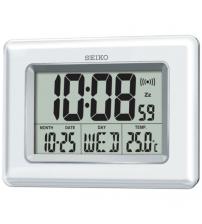 Seiko QHL058W Large Digital LCD Clock - White