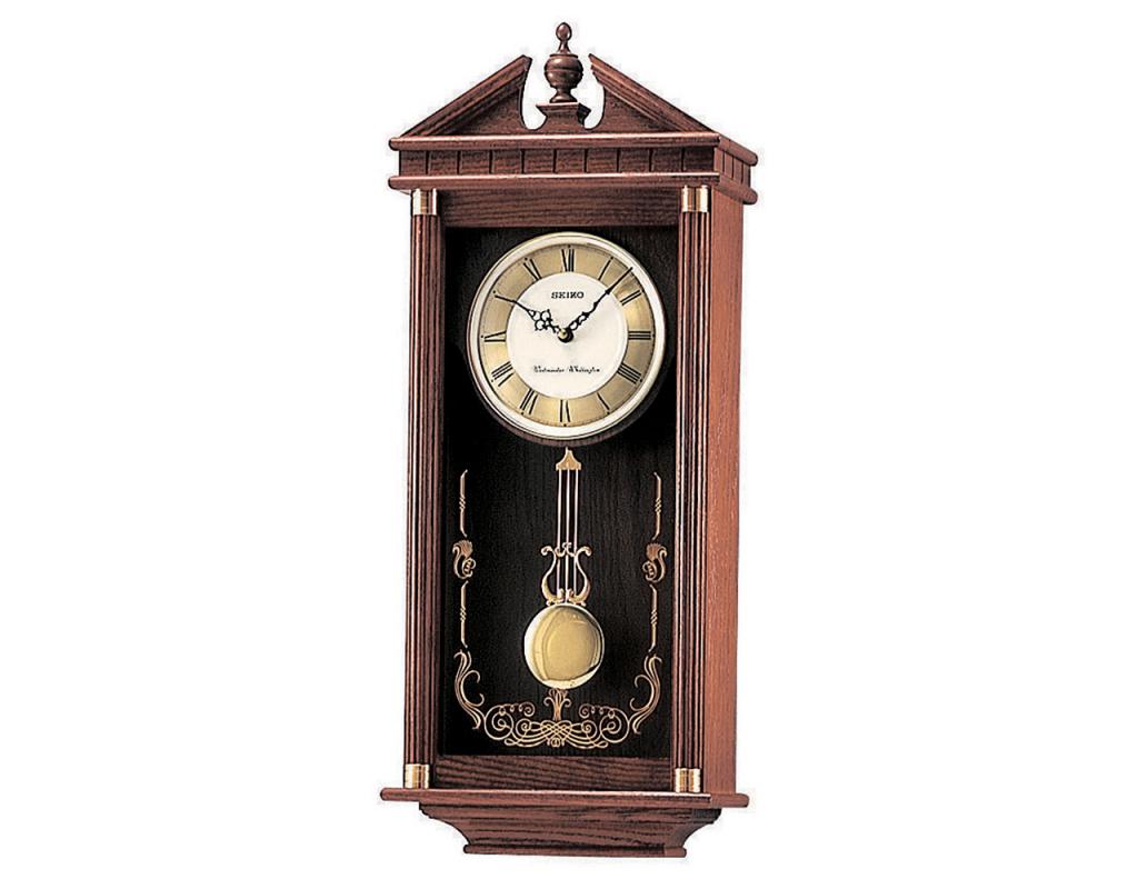 Seiko QXH107B Westminster/Whittington Dual Chime Wall Clock with Pendulam