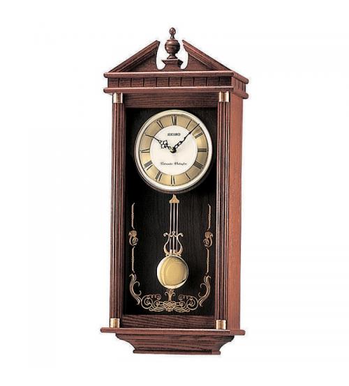 Seiko QXH107B Westminster/Whittington Dual Chime Wall Clock with Pendulam