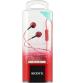 Sony MDR-EX110APR EX Series Earbud Headphones with Smartphone Control and Mic - Red