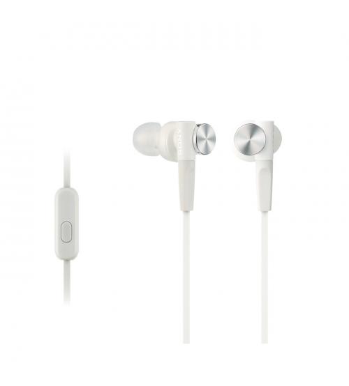 Sony MDR-XB50APW In-Ear Control Extra Bass Headphones - White