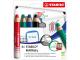 Stabilo 648/4-5 MARKdry Whiteboard & Flipchart Markers with Sharpener + Wiping Cloth
