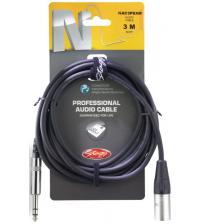Stagg NAC3PSXM Professional Audio Cable Phone Plug- XLR 3M