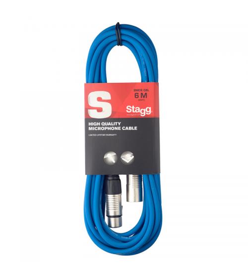 Stagg SMC6CBL XLR-XLR Plug 6m High Quality Microphone Blue Cable