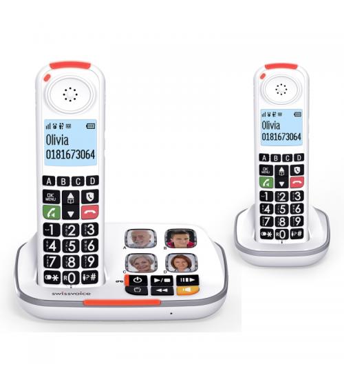SwissVoice ATL1424010 Xtra 2335 Duo Digital Twin Cordless Telephone - White