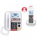 SwissVoice ATL1424034 Xtra 2335 Combo Amplified Corded Telephone & Additional Cordless Handset - White