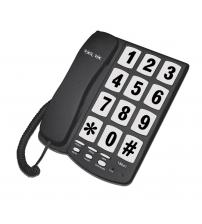 TEL UK 18041 Big Buttons New Yorker Corded Telephone Set - Black
