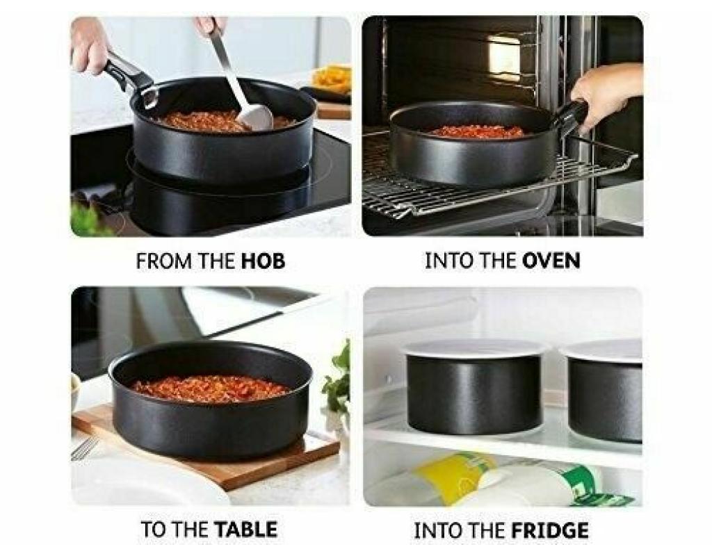 Tefal L2009542 Ingenio Essential 14 Piece Pots & Pans Set Black