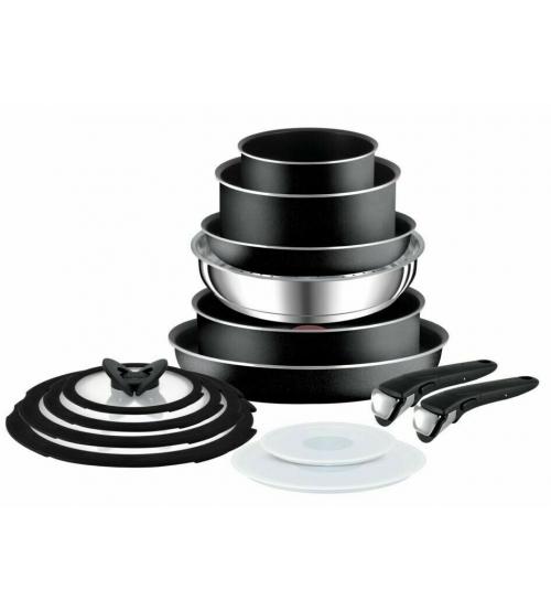 Tefal L2009542 Ingenio Essential 14 Piece Pots & Pans Set - Black