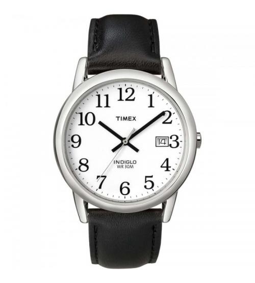 Timex T2H281 Mens Easy Reader Watch with Date - Black/Silver