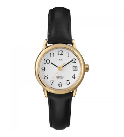 Timex T2H341 Womens Easy Reader Date Watch - Black/Gold