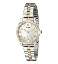 Timex T2M828 Ladies Classic Quartz Watch with Two-Tone Stainless Steel Bracelet