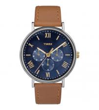 Timex TW2R29100 Mens South View Multifunction Watch with Leather Strap