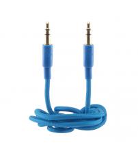 Urbanz INC-35P/P-1-BL Braided Cord 3.5mm Corded Audio Cable 1M - Neon Blue