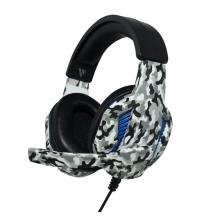Vybe VYCH01 Camo Wired Gaming Headset with LED Lights - Artic Grey