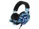 Vybe VYCH02 Camo Wired Gaming Headset with LED Lights - Marine Blue
