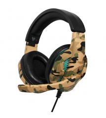 Vybe VYCH04 Camo Wired Gaming Headset with LED Lights - Desert Brown