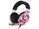 Vybe VYCH05 Camo Wired Gaming Headset with LED Lights - Diva Pink