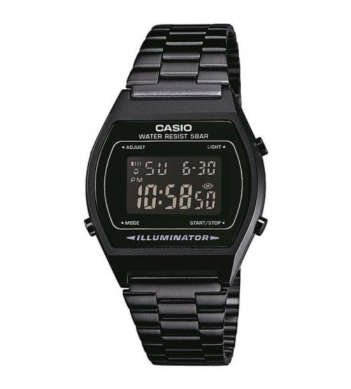 Casio B640WB-1BEF Classic Digital Watch with Stainless Steel Band - Black
