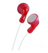 JVC HAF14RN Gumy Stereo Headphones - Raspberry Red