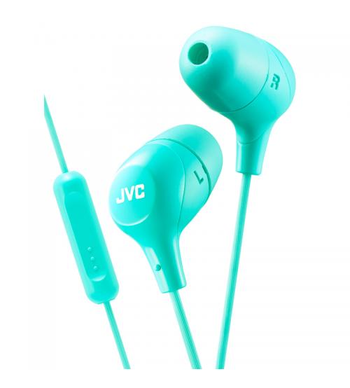 JVC HAFX38MG Marshmallow Custom Fit In-Ear Headphones with Remote & Mic - Green
