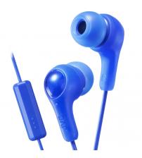 JVC HAFX7MAN Gumy Plus In Ear Headphones with Mic & Remote - Blue