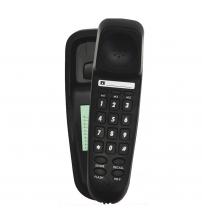 TEL UK 18008 Wall Mountable Slim Corded Telephone Bilbao - Black